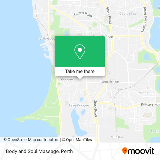 Body and Soul Massage map