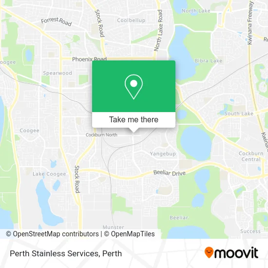 Mapa Perth Stainless Services
