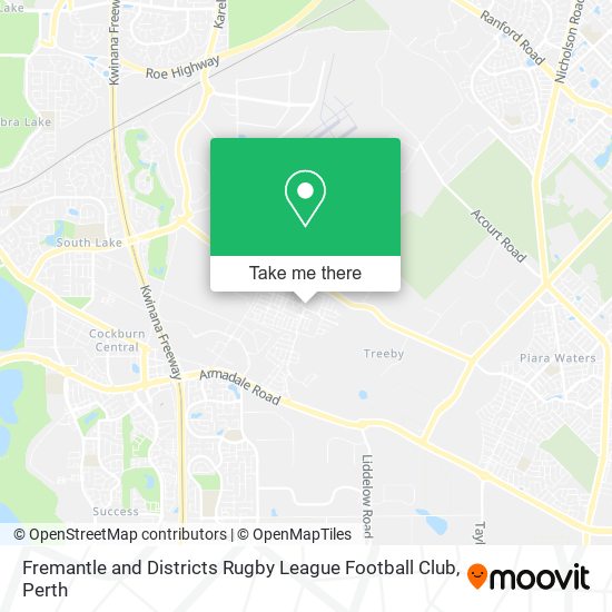 Fremantle and Districts Rugby League Football Club map