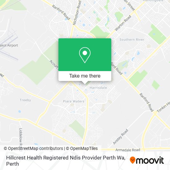 Hillcrest Health Registered Ndis Provider Perth Wa map