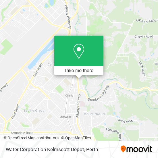 Mapa Water Corporation Kelmscott Depot