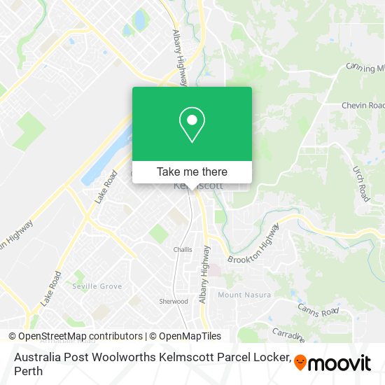 Australia Post Woolworths Kelmscott Parcel Locker map