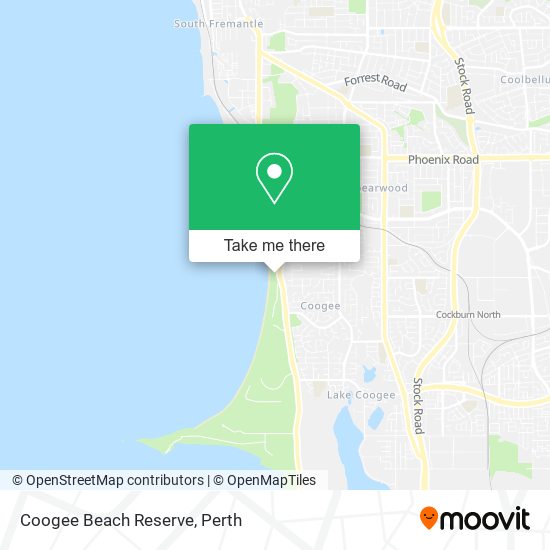 Coogee Beach Reserve map