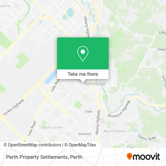 Mapa Perth Property Settlements