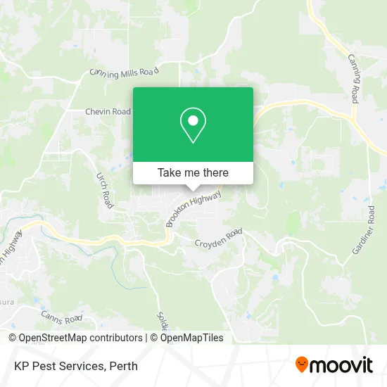 Mapa KP Pest Services