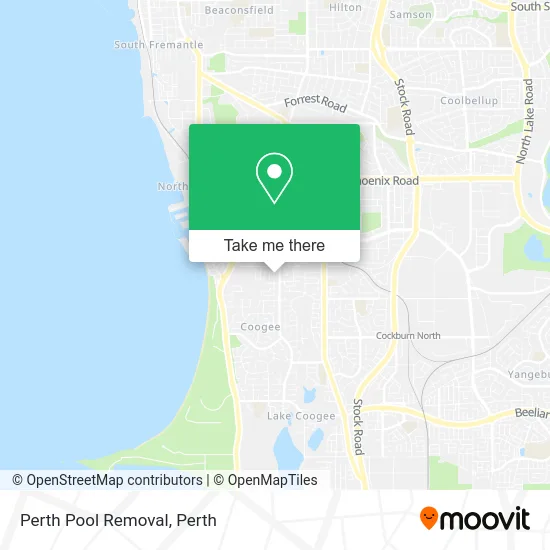 Mapa Perth Pool Removal