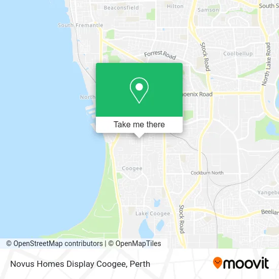 Mapa Novus Homes Display Coogee