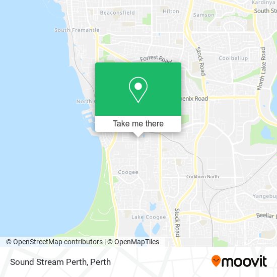 Mapa Sound Stream Perth