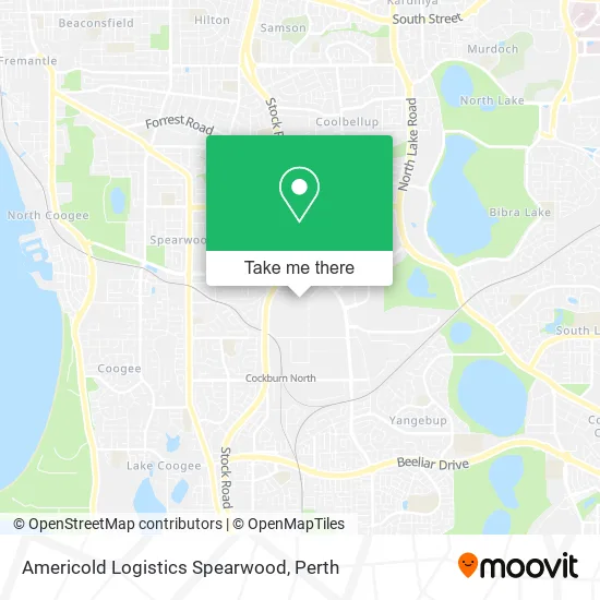 Mapa Americold Logistics Spearwood