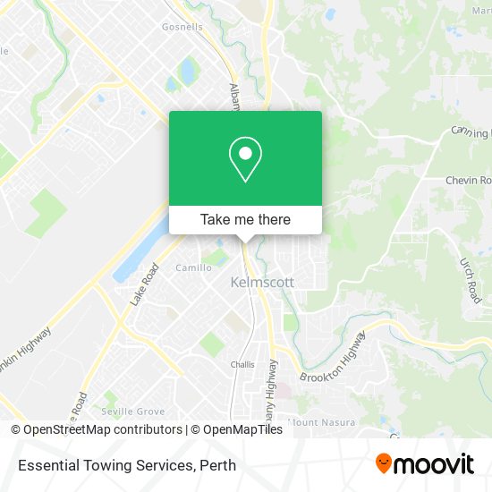 Essential Towing Services map