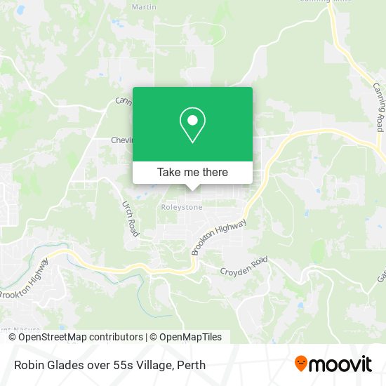 Mapa Robin Glades over 55s Village