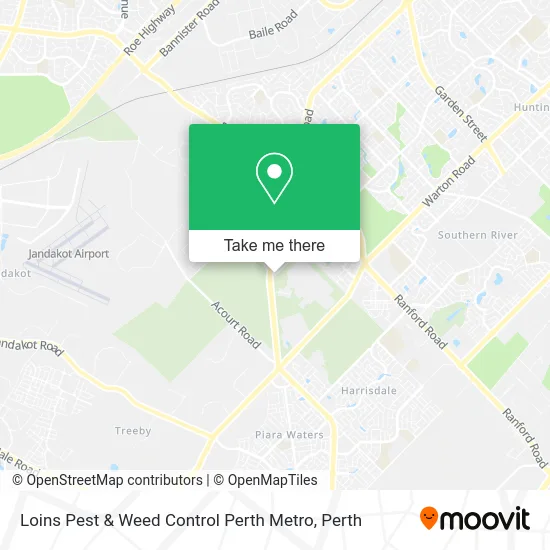 Mapa Loins Pest & Weed Control Perth Metro