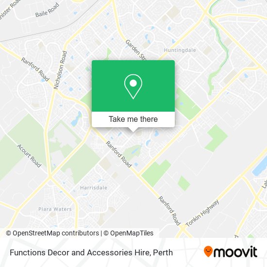 Functions Decor and Accessories Hire map