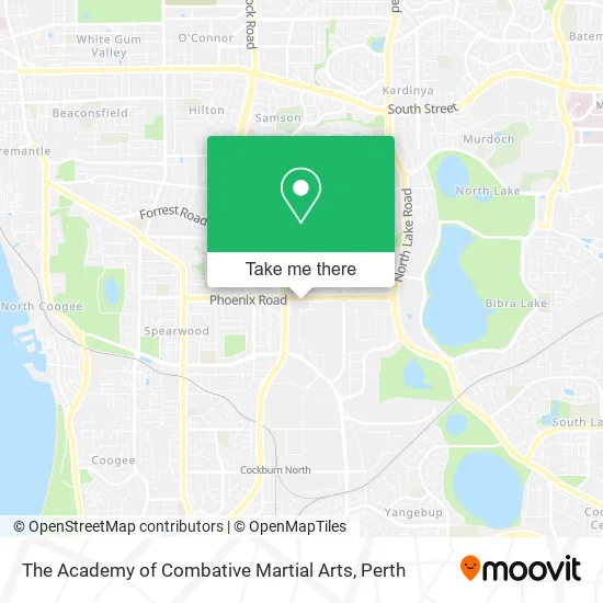 Mapa The Academy of Combative Martial Arts
