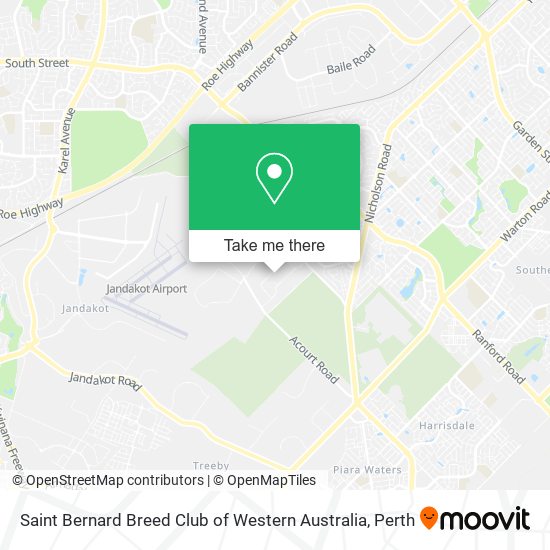 Saint Bernard Breed Club of Western Australia map