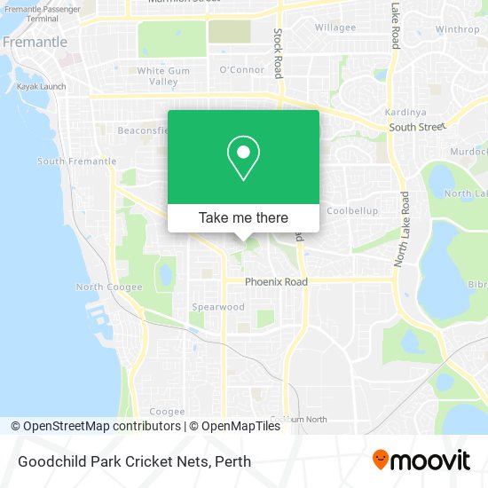 Goodchild Park Cricket Nets map