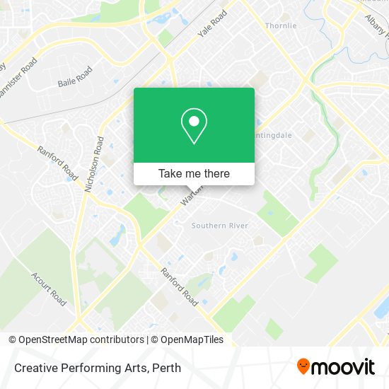 Creative Performing Arts map