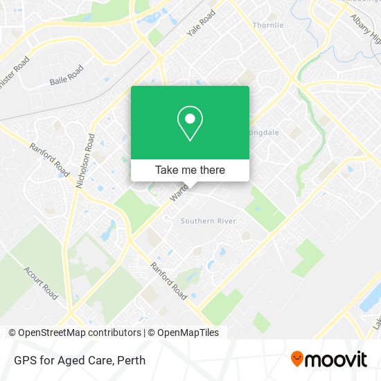 GPS for Aged Care map