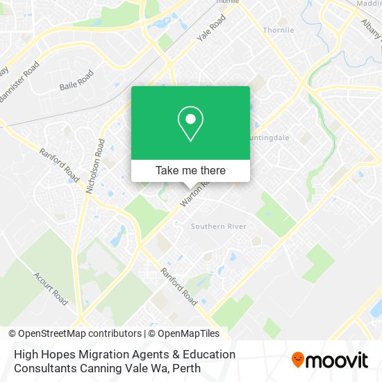 High Hopes Migration Agents & Education Consultants Canning Vale Wa map