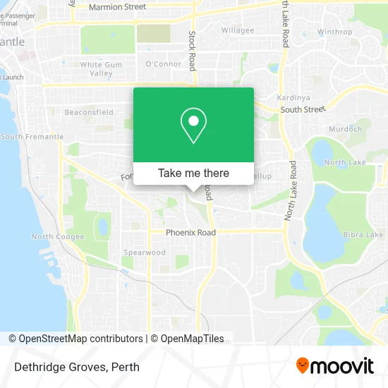 Mapa Dethridge Groves