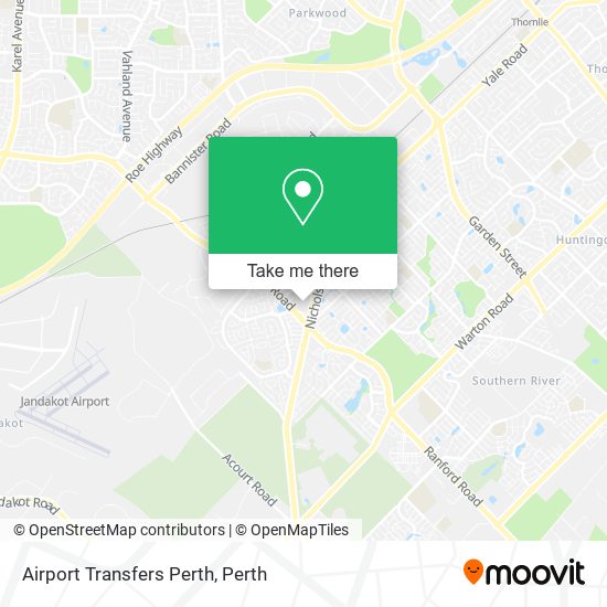 Mapa Airport Transfers Perth