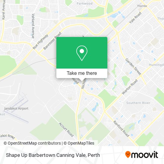 Mapa Shape Up Barbertown Canning Vale