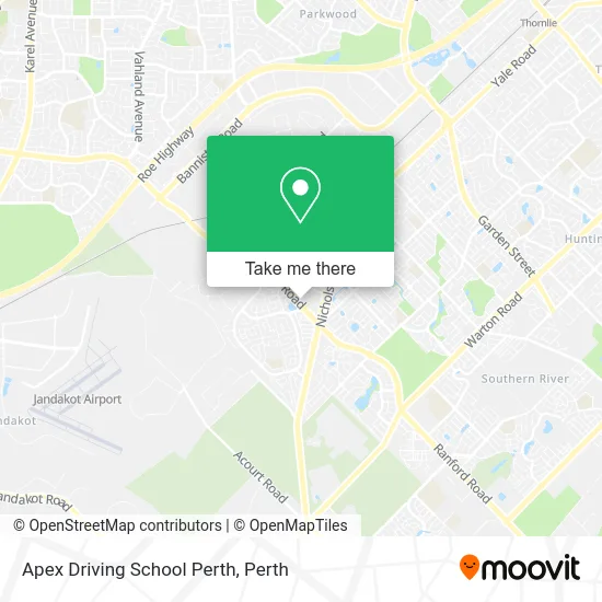 Mapa Apex Driving School Perth