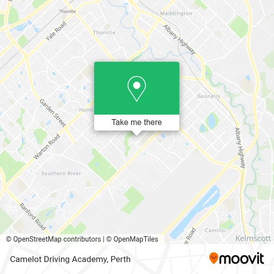 Mapa Camelot Driving Academy