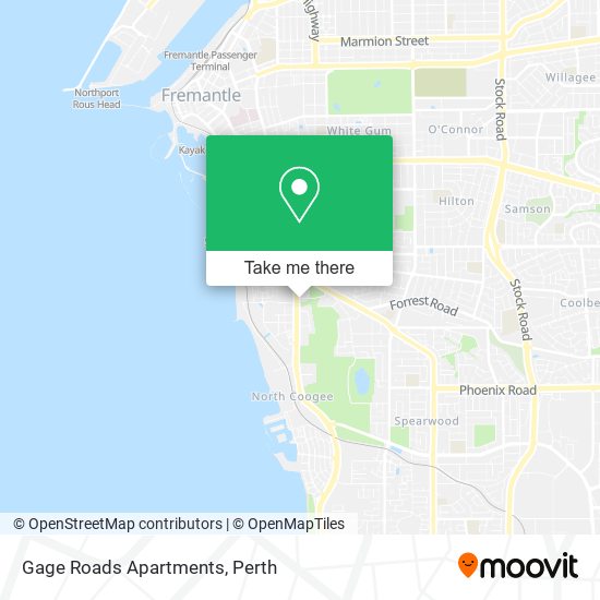 Gage Roads Apartments map