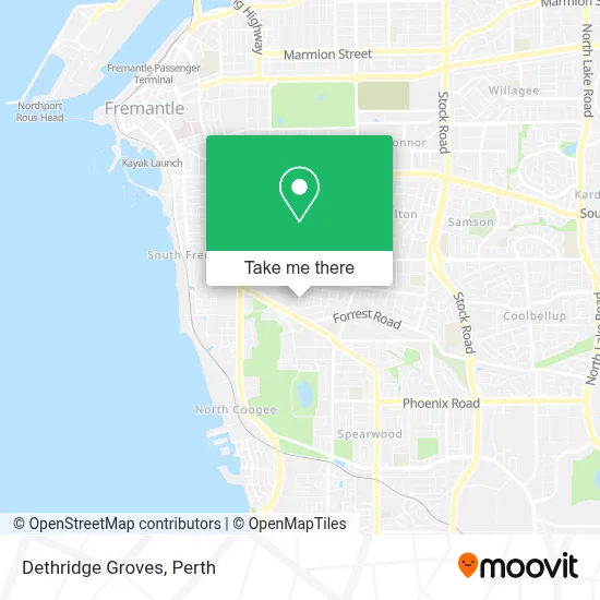 Mapa Dethridge Groves