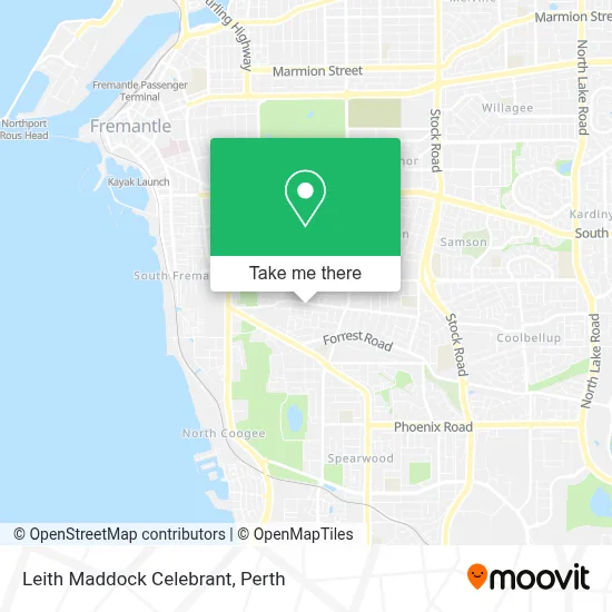 Mapa Leith Maddock Celebrant