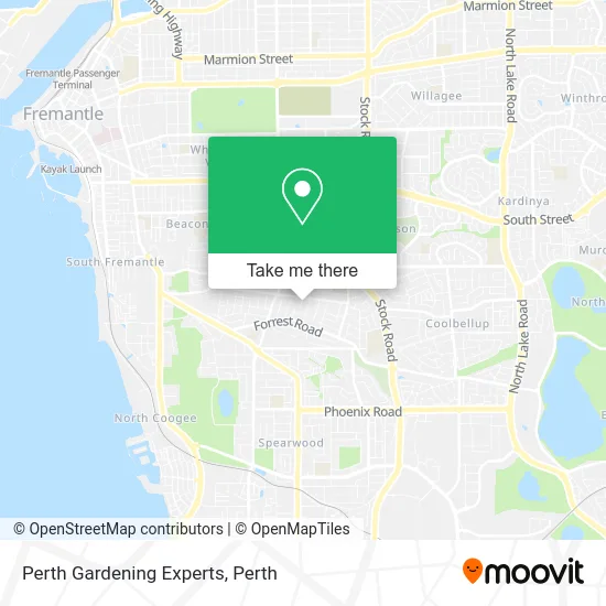 Mapa Perth Gardening Experts