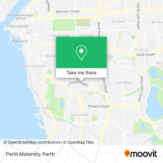 Perth Maternity map