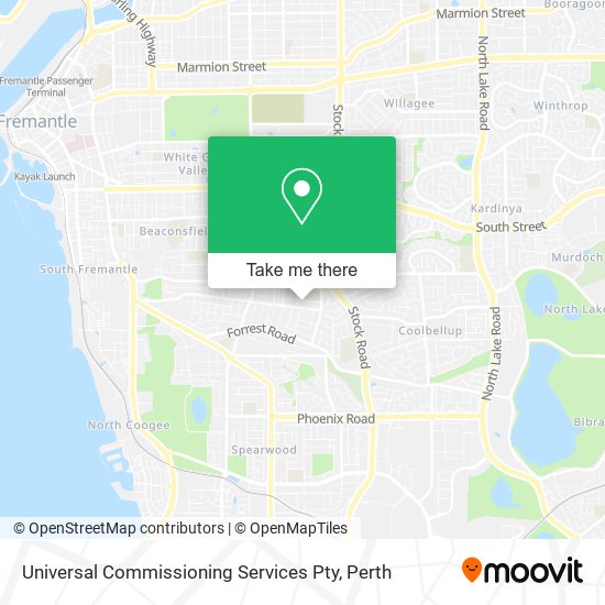 Universal Commissioning Services Pty map