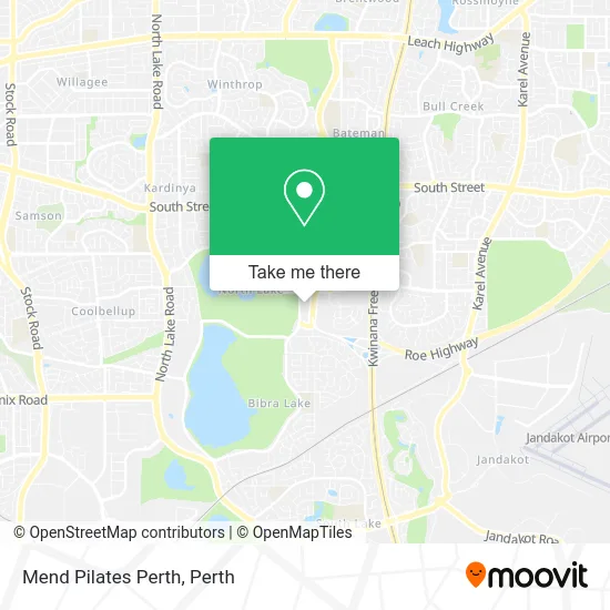 Mapa Mend Pilates Perth