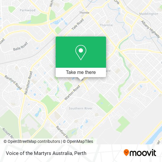 Voice of the Martyrs Australia map