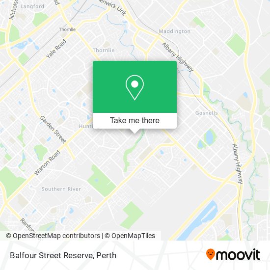 Balfour Street Reserve map