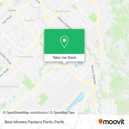 Mapa Best Movers Packers Perth