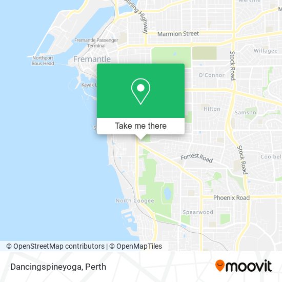 Dancingspineyoga map
