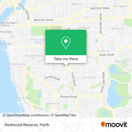 Mapa Redmond Reserve