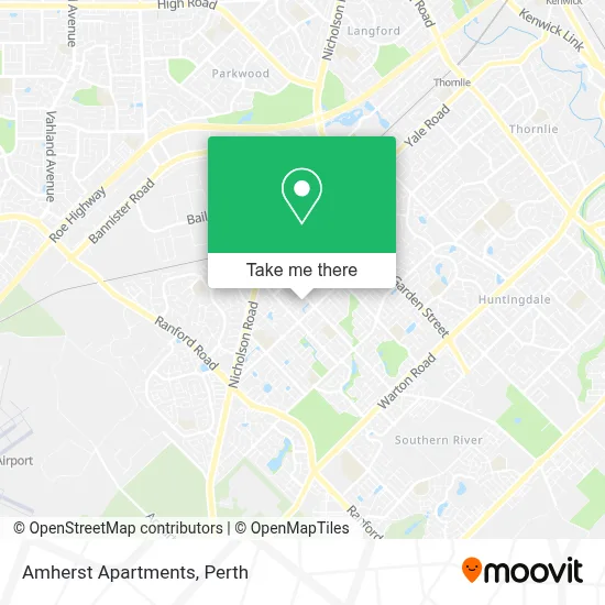 Mapa Amherst Apartments