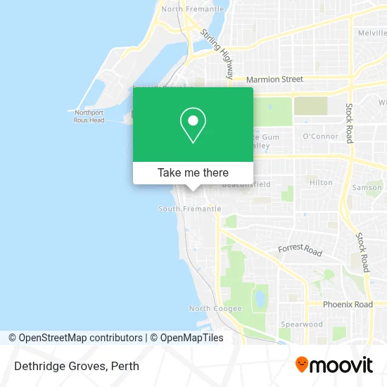 Mapa Dethridge Groves