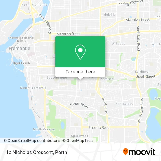 Mapa 1a Nicholas Crescent