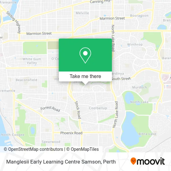 Mapa Manglesii Early Learning Centre Samson