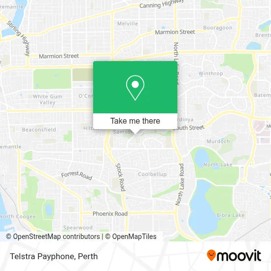 Mapa Telstra Payphone