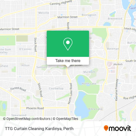 TTG Curtain Cleaning Kardinya map