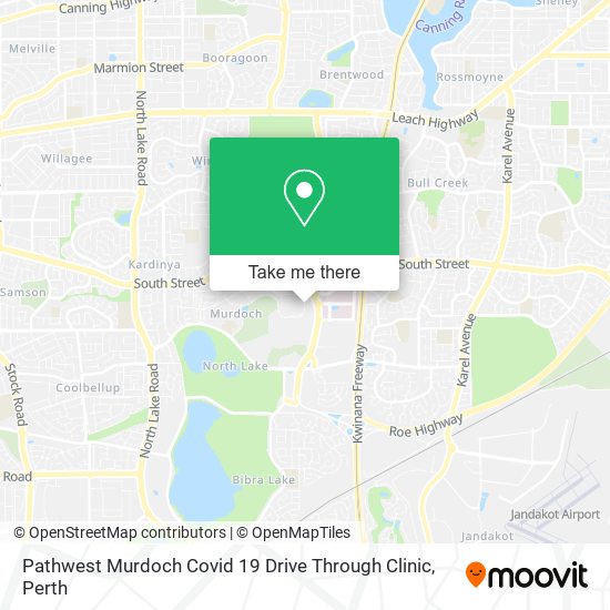 Mapa Pathwest Murdoch Covid 19 Drive Through Clinic
