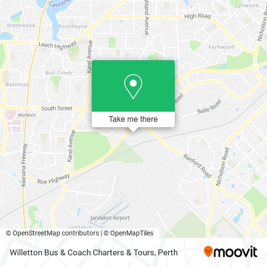 Willetton Bus & Coach Charters & Tours map