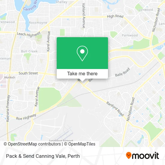 Mapa Pack & Send Canning Vale