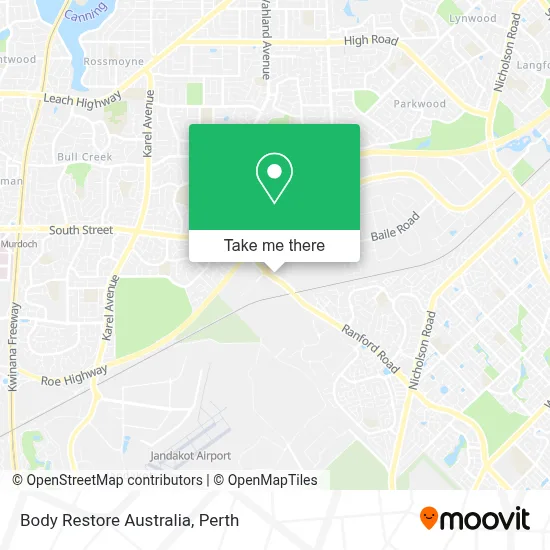 Mapa Body Restore Australia